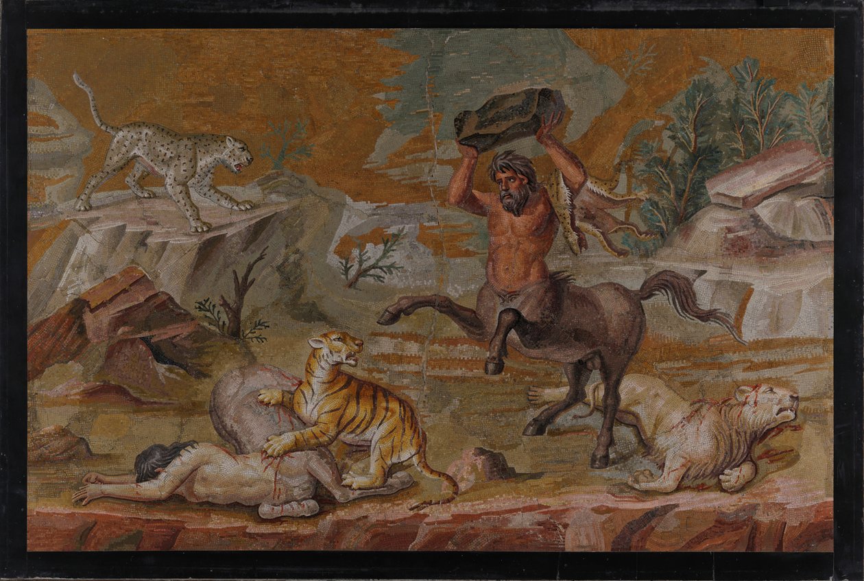 Centaur mosaikk av Unbekannt Unbekannt