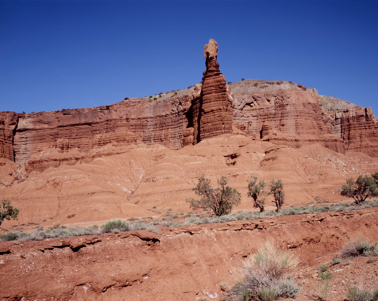 Chimney Rock of Capitol Reef National Park, Utah av Unbekannt Unbekannt