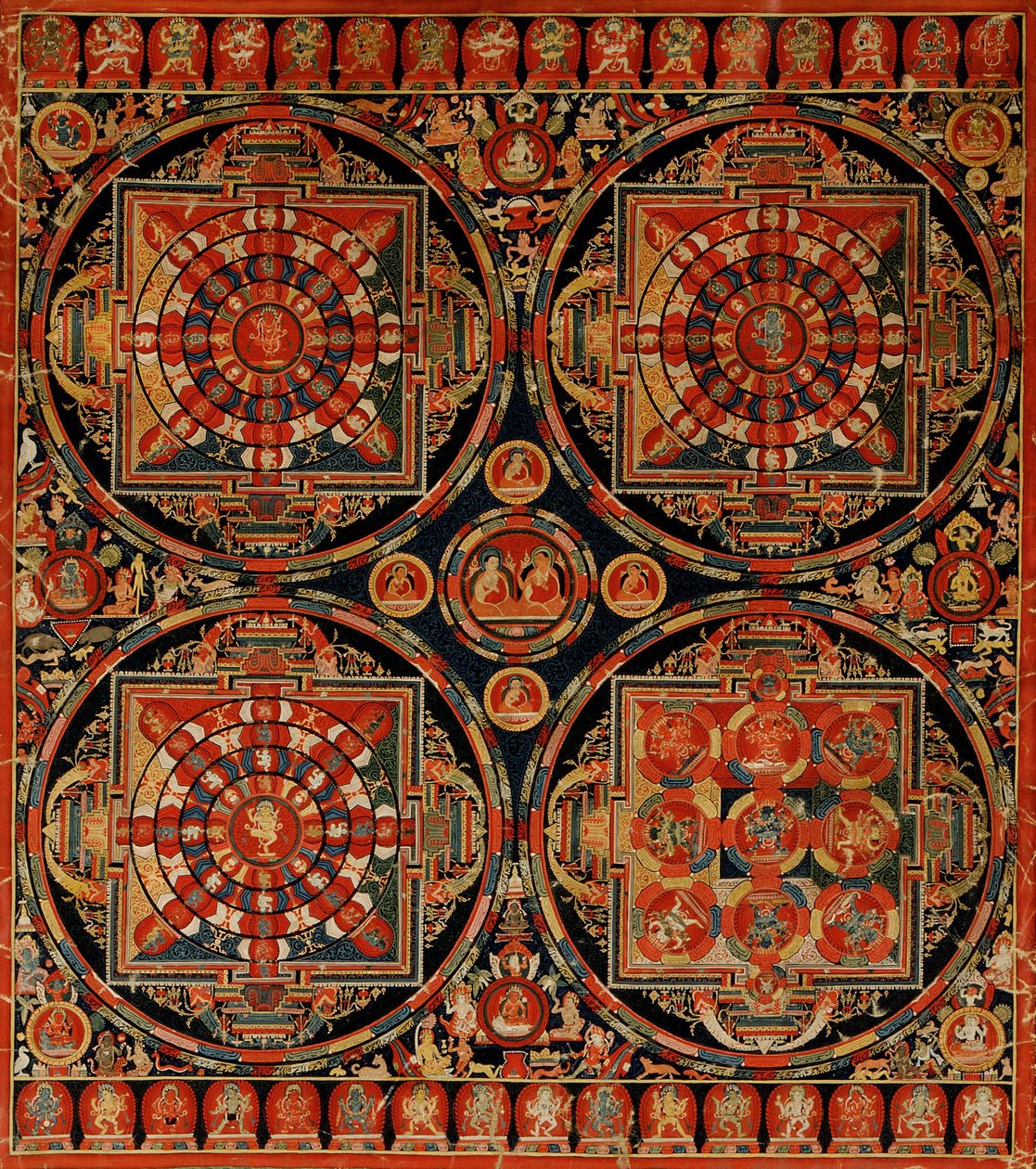 Fire Mandal Vajravali Thangka av Unbekannt Unbekannt