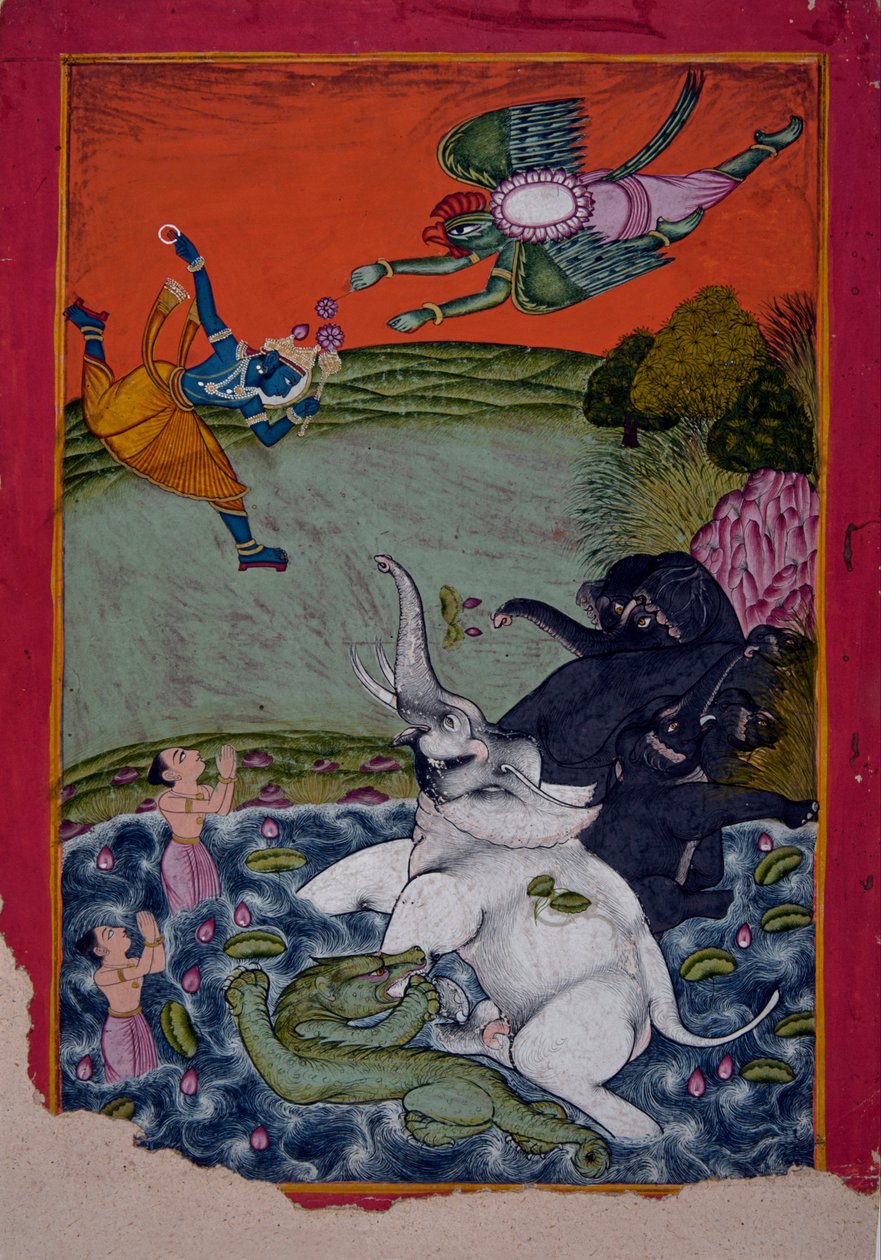 Gajendra Moksha av Unbekannt Unbekannt