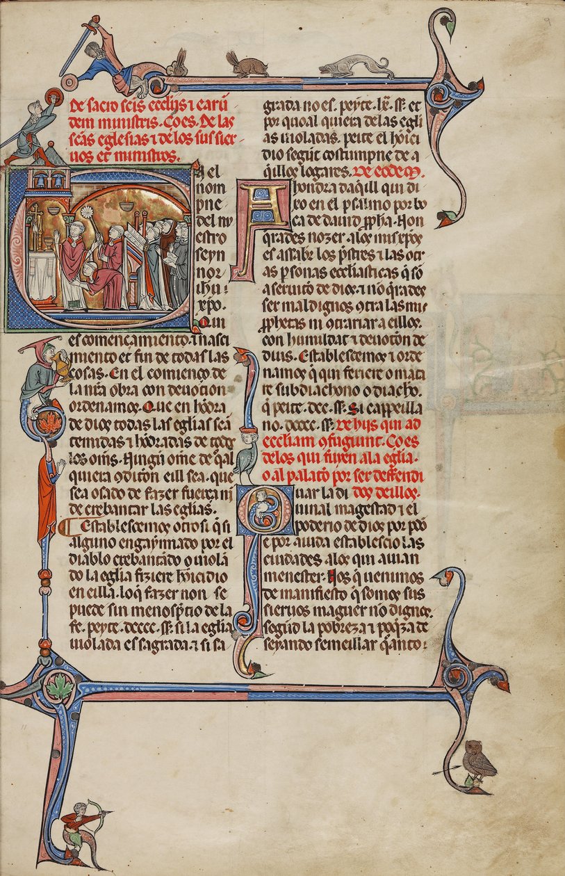 Initial C- En prest feirer messe av Unbekannt Unbekannt