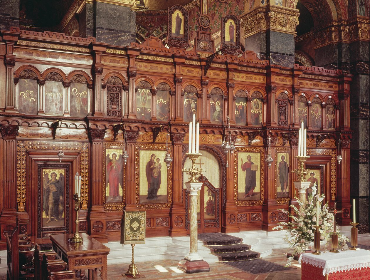 Innvendig utsikt, Cathedral of the Divine Wisdom, Moscow Road, London-bilde av Unbekannt Unbekannt