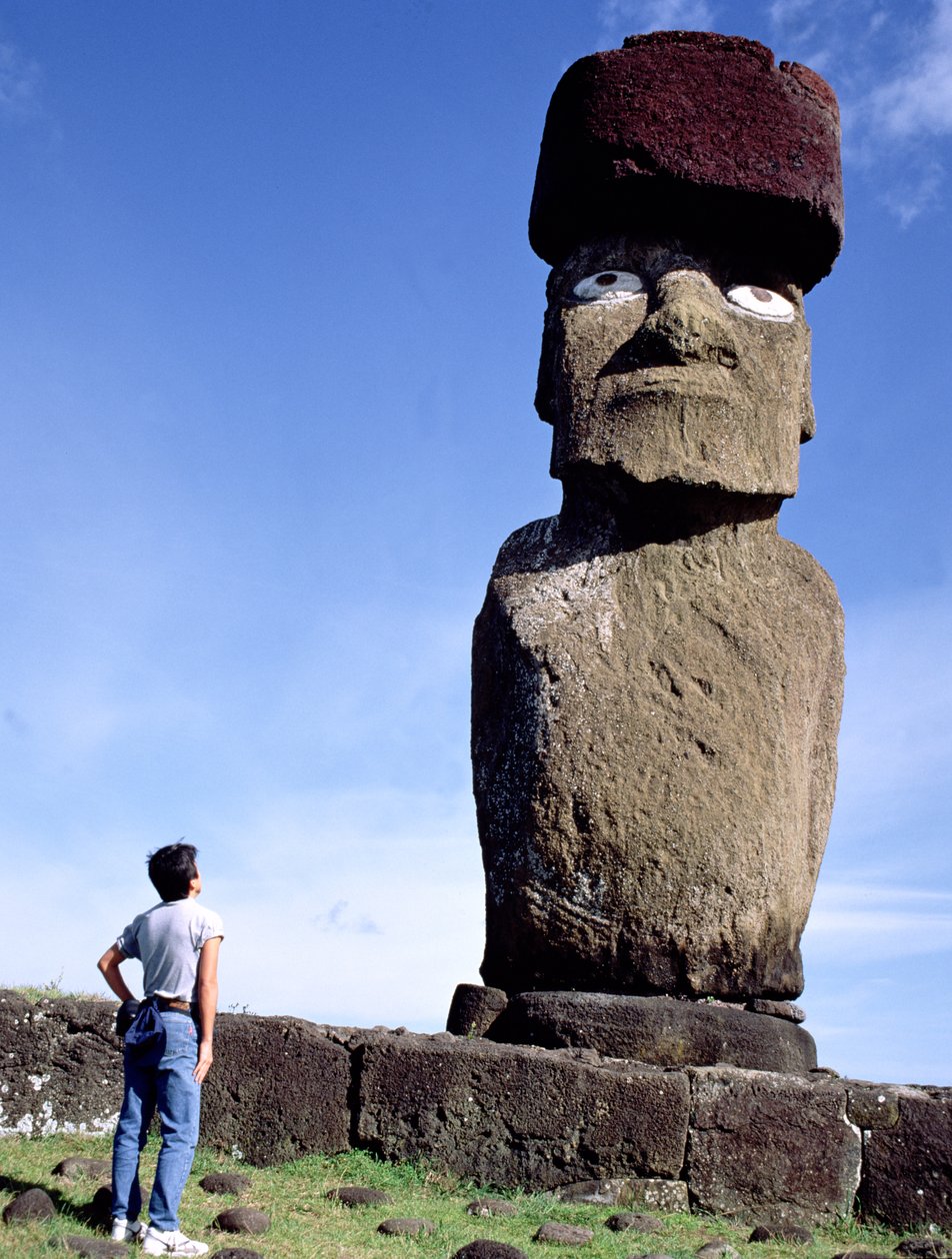 Monolittisk statue på Ahu Ko Te Riku, ca. 1000-1600 av Unbekannt Unbekannt