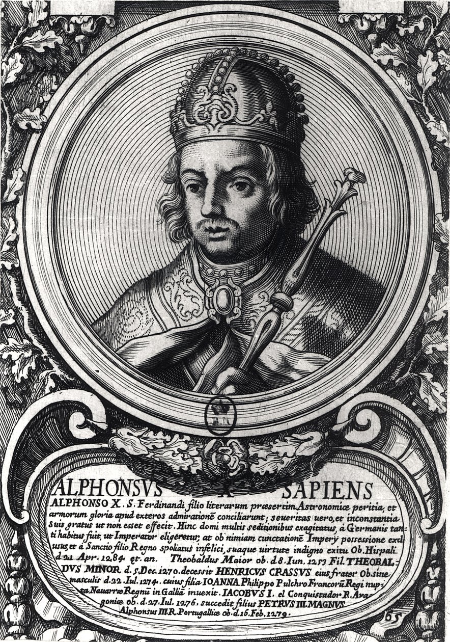 Portrett av Alfonso X (1221-84) 