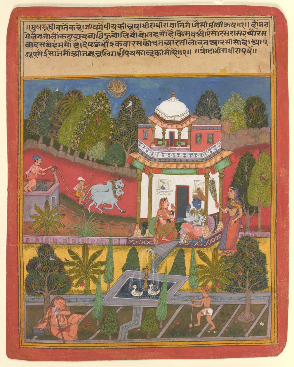 Modnet sakte heltinne, fra en illustrert Rasikpriya fra Keshavdas (1555–1617) av Unbekannt Unbekannt