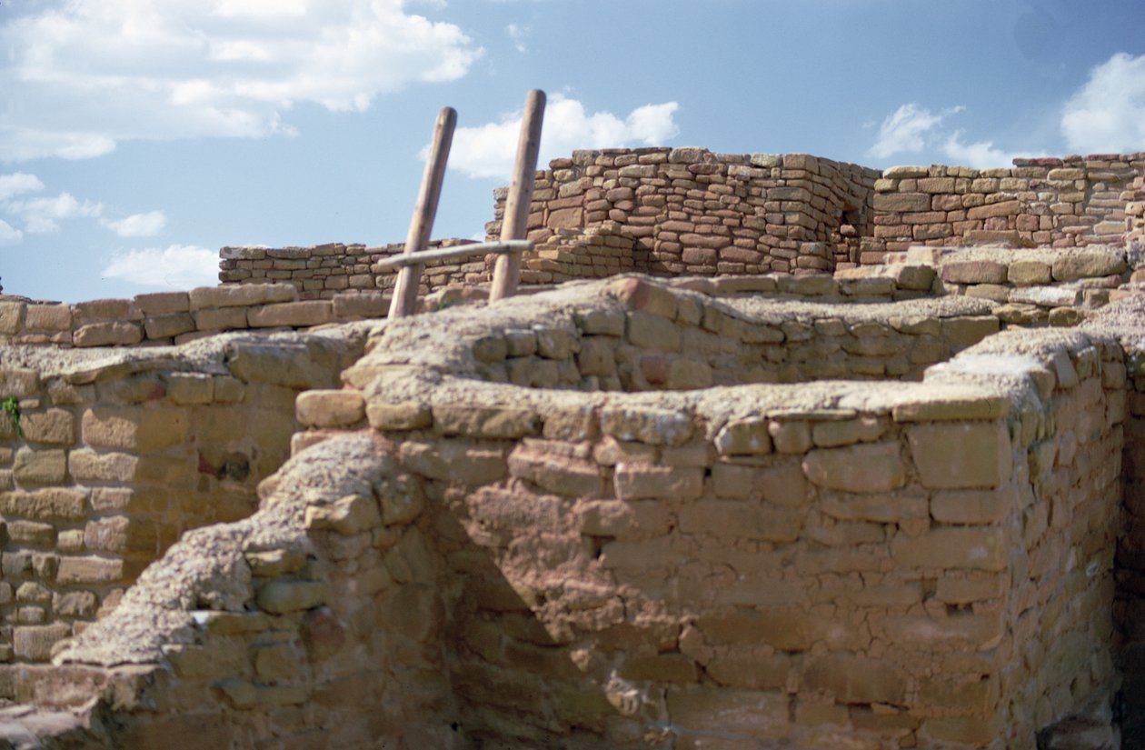 Pueblo indisk bolig og Kiva, bygget fra 1000- til 1300-tallet (bilde) av Unbekannt Unbekannt