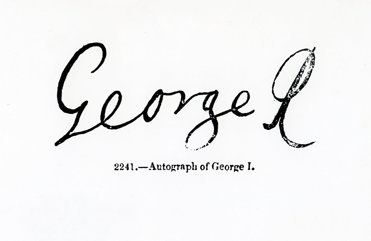 Reproduksjon av signaturen til George I (1660-1727) av Unbekannt Unbekannt