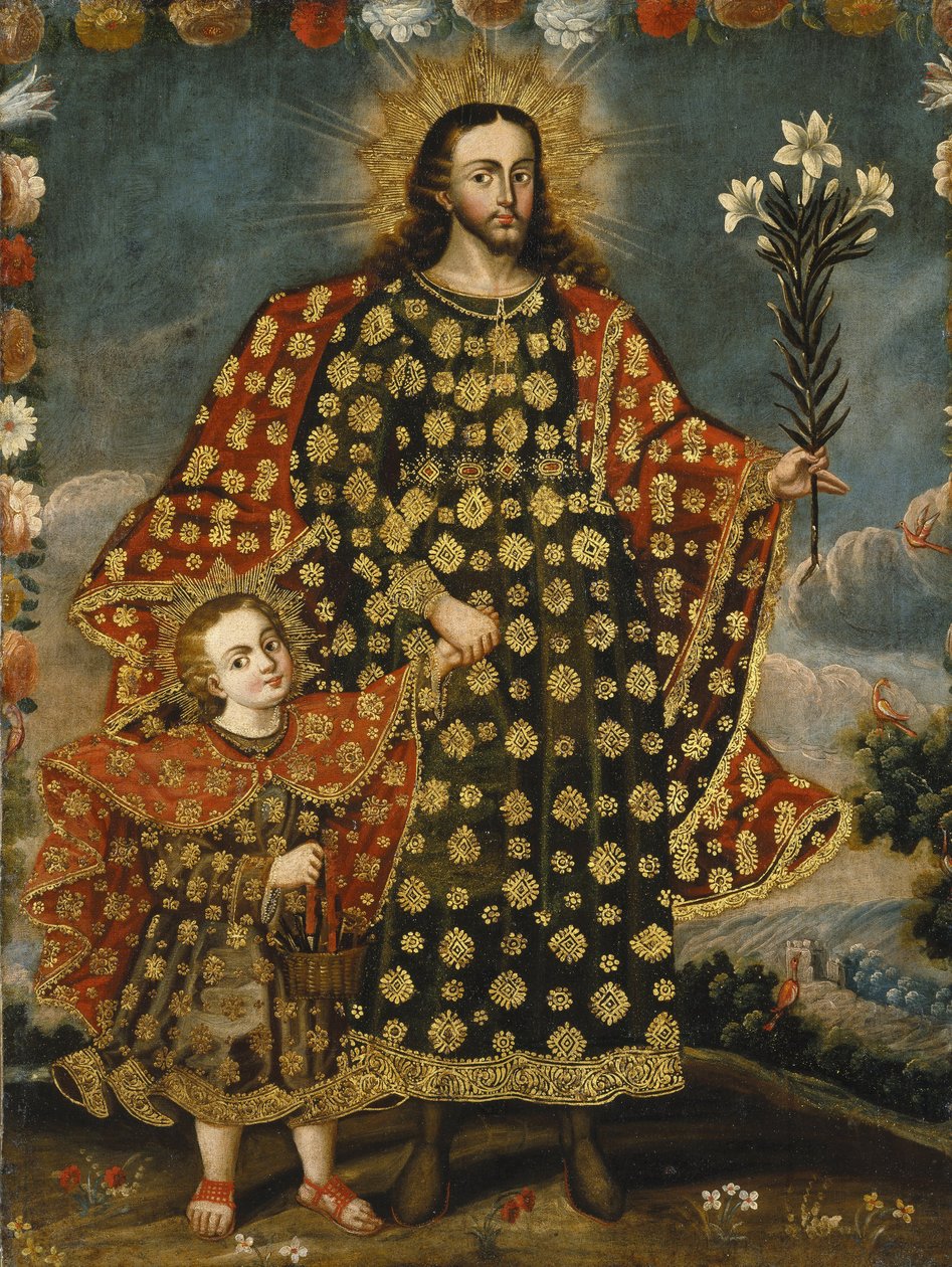 Saint Joseph og Kristusbarnet av Unbekannt Unbekannt