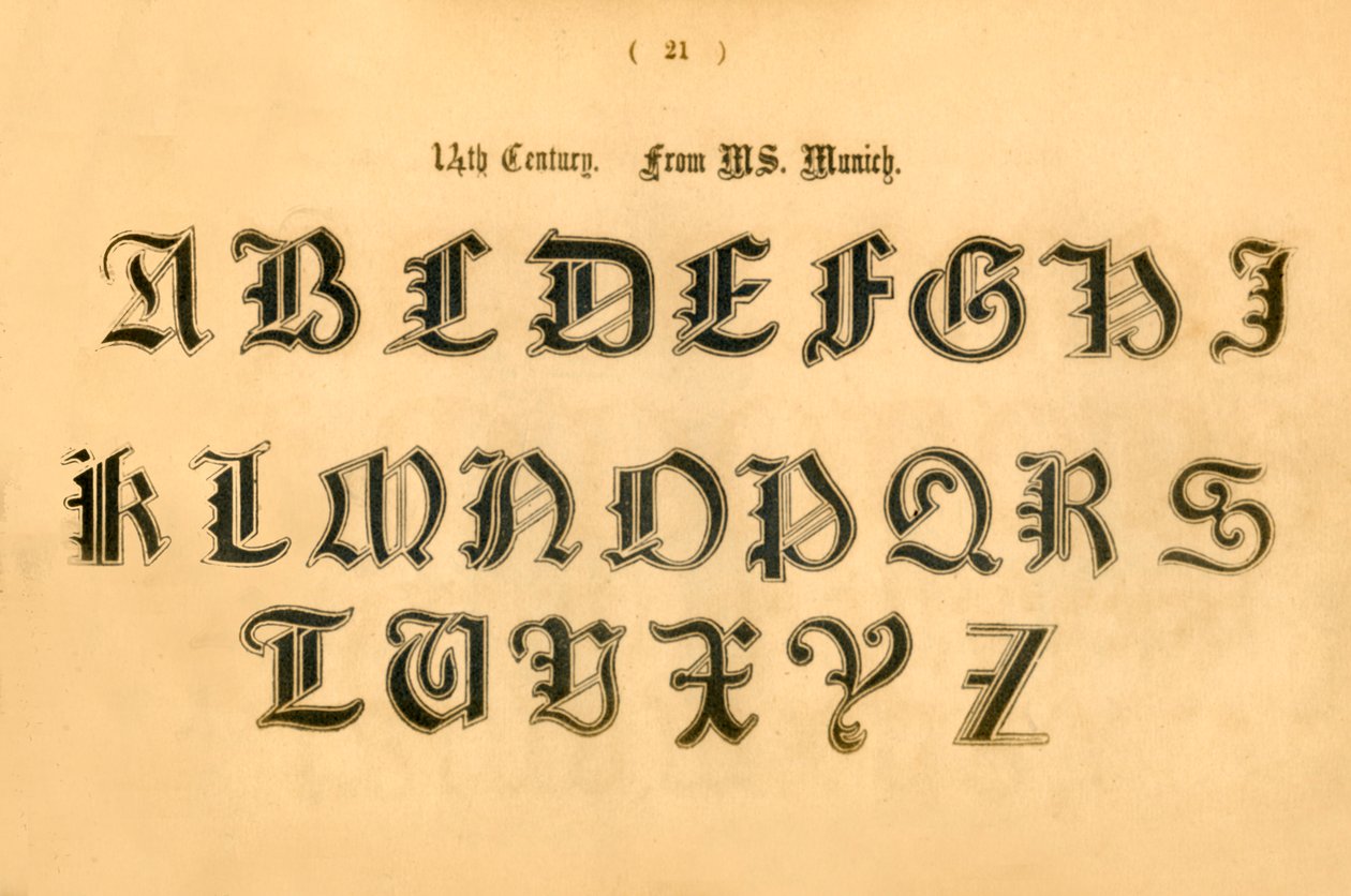 1300-tallet. Fra MS. München, 1862 av Unbekannt