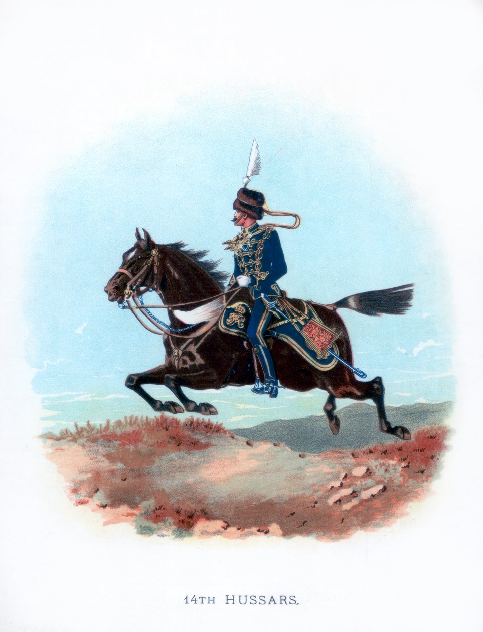 14. husarer, 1889 av Unbekannt