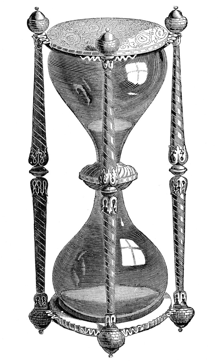1500-talls timeglass, gravering, 1800-tallet av Unbekannt