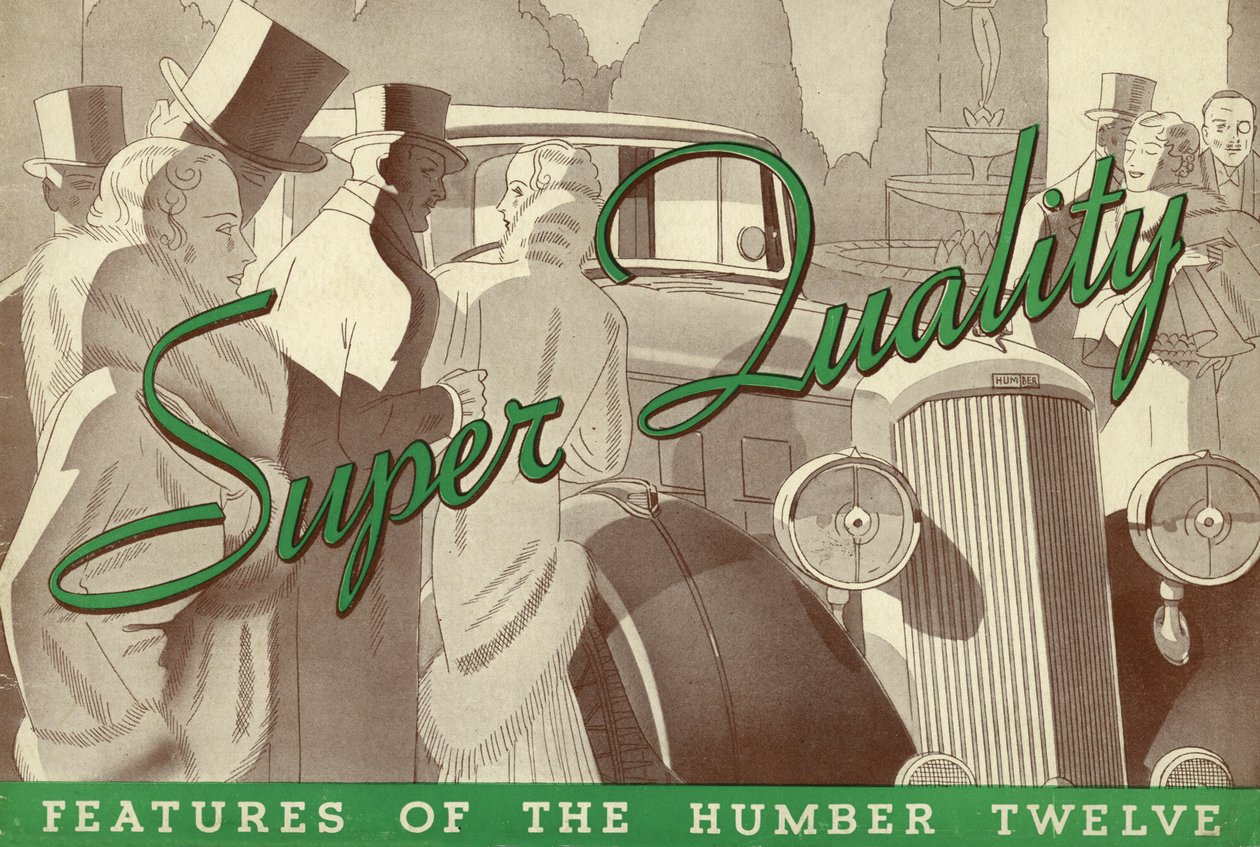 1934 Humber Twelve salgsbrosjyre. av Unbekannt