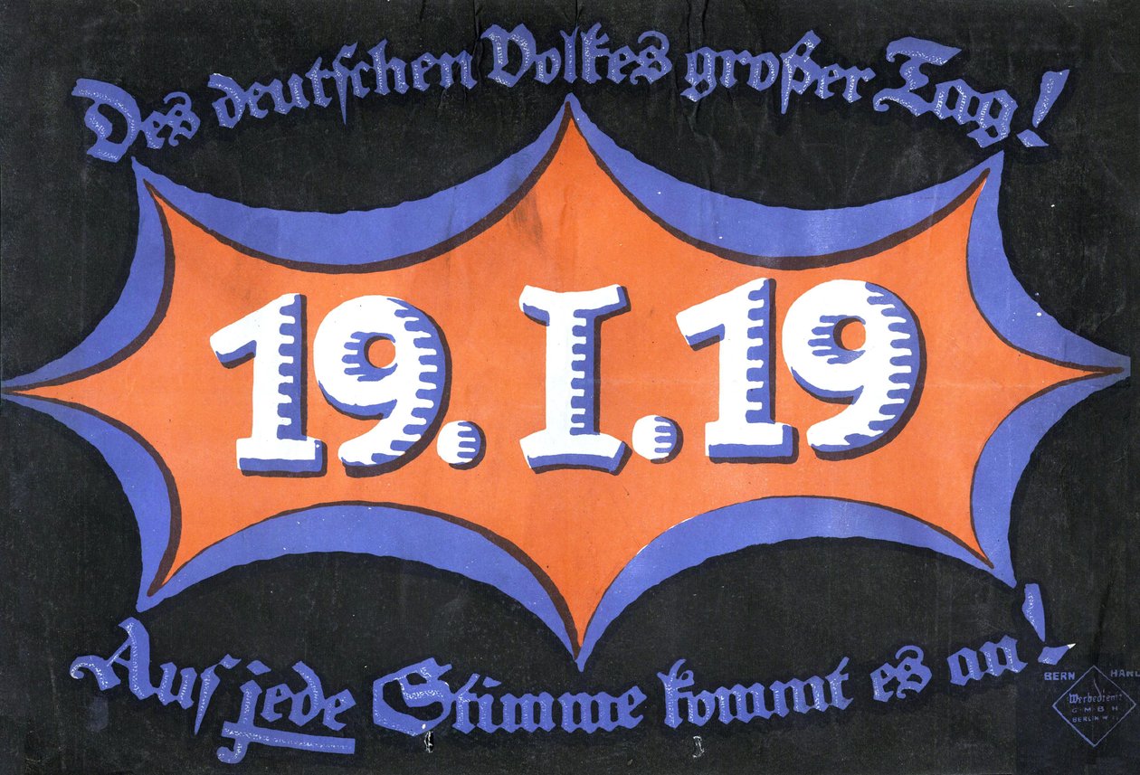 19. januar 1919. Tysk forbundsvalg, 1919. av Unbekannt