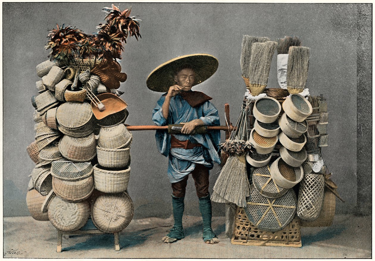 A Basket Making Merchant, c1890 av Unbekannt