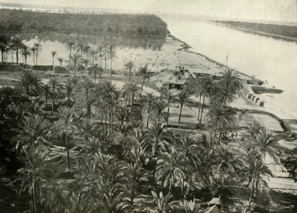 En britisk posisjon ved elven Tigris, 1919. av Unbekannt