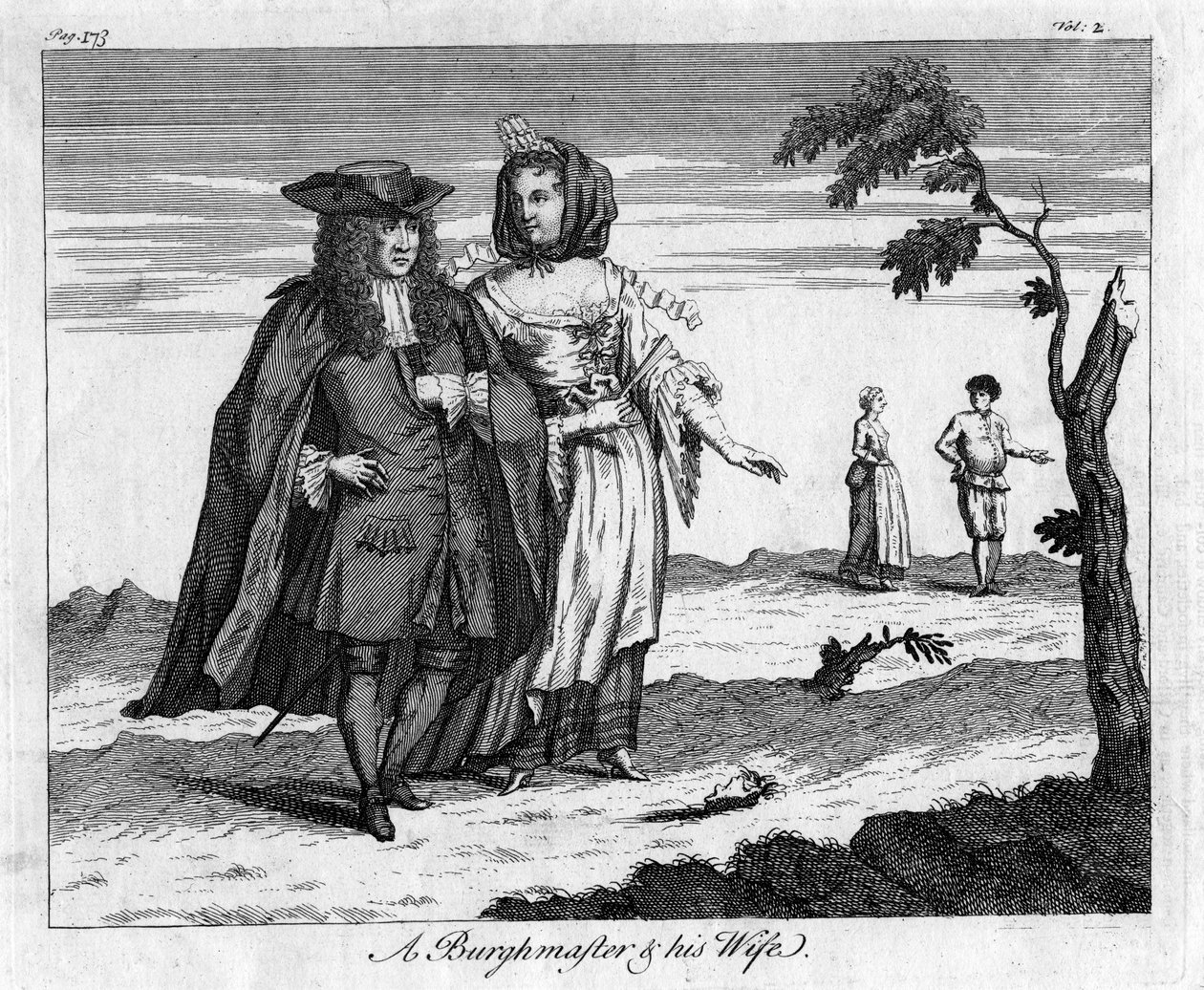En burgemester og hans kone, c1700-tallet av Unbekannt