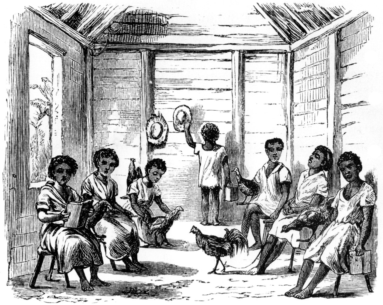 En dominikansk skole, Santo Domingo, 1873 av Unbekannt