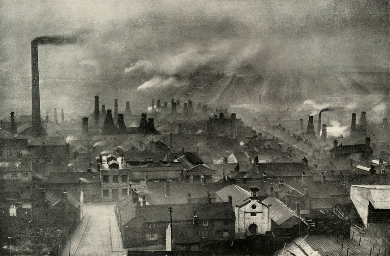 A Factoryscape in the Potteries, 1938 av Unbekannt