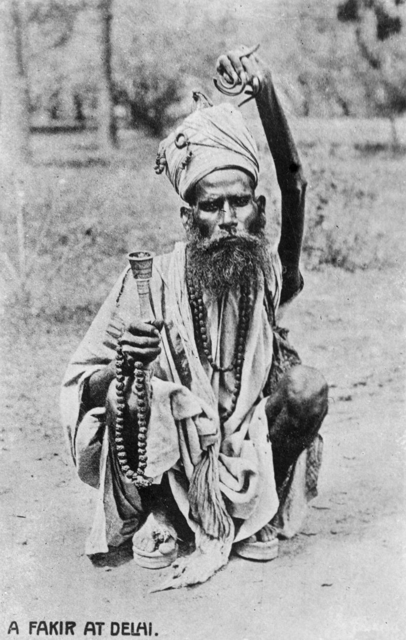 En fakir i Delhi, 1900-tallet av Unbekannt