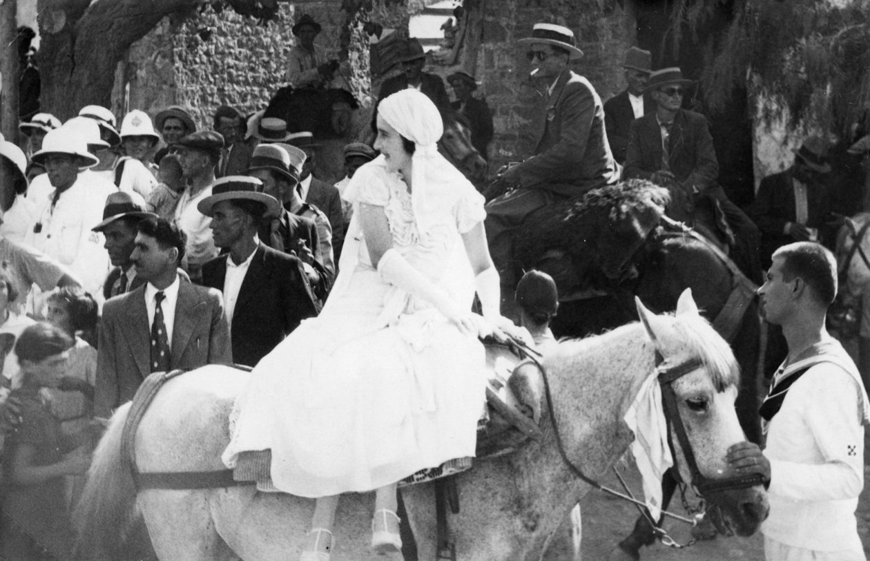 Et gresk sjømannsbryllup, Pylos, Hellas, 1938 av Unbekannt