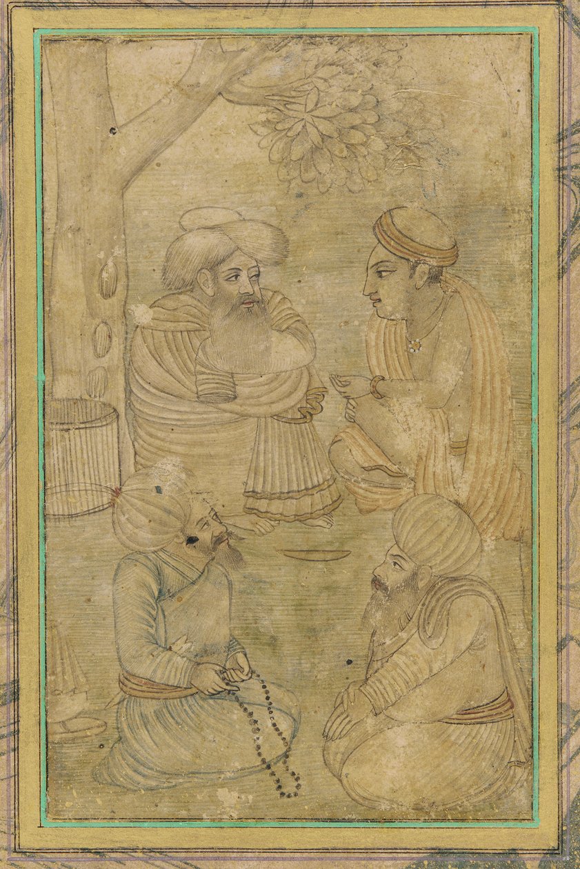 En hindu og tre mahometaner, 1600-tallet. av Unbekannt