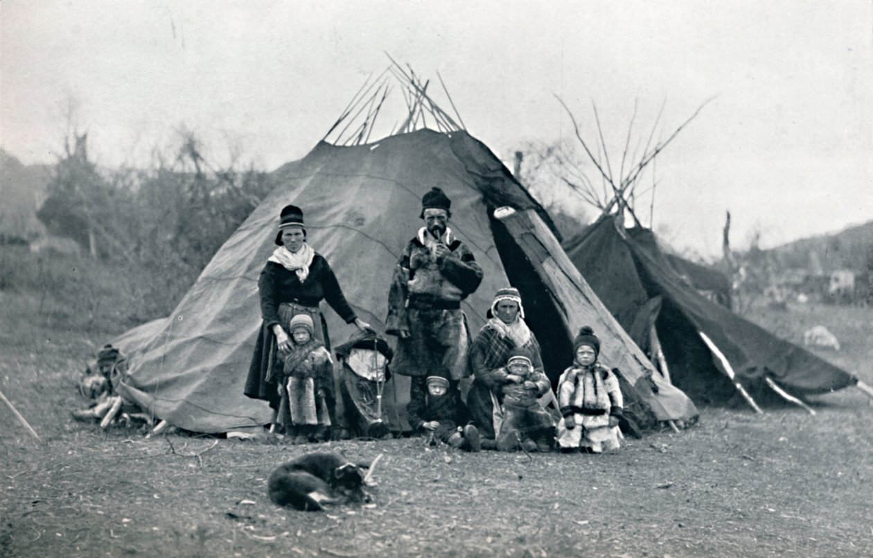 En leir i Lappland, 1912 av Unbekannt
