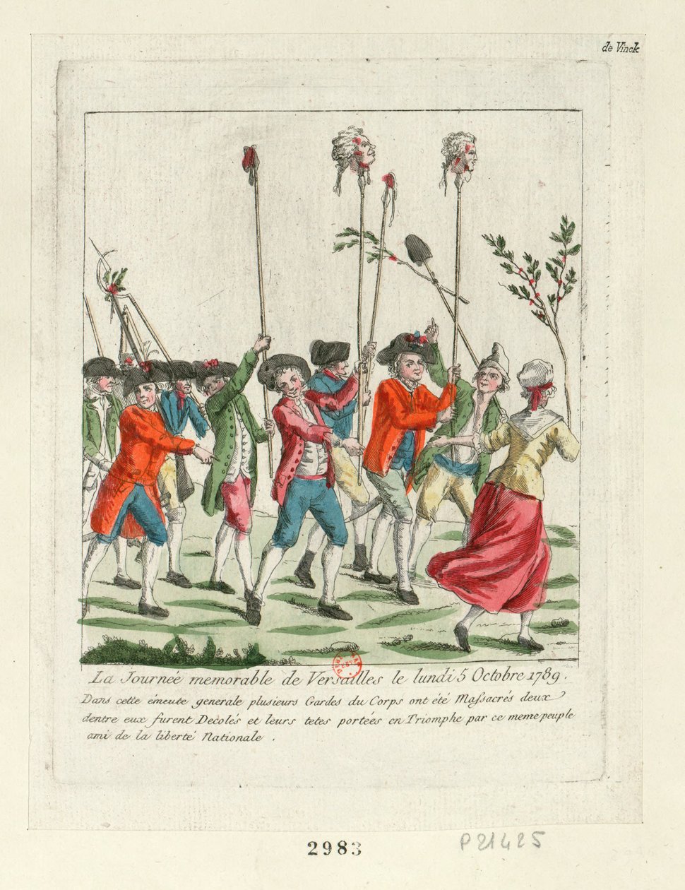En minneverdig dag i Versailles, 1789, 1789. av Unbekannt