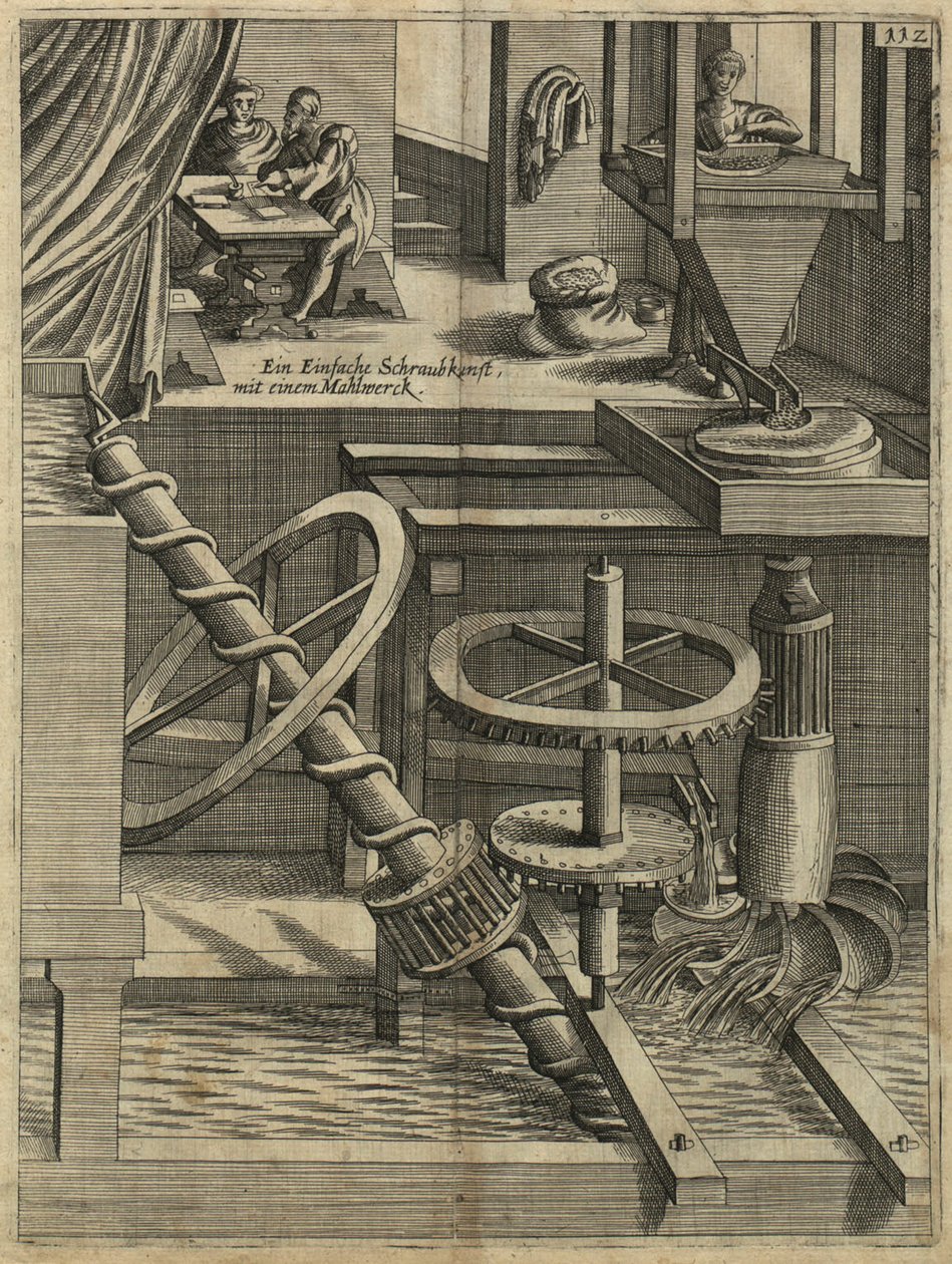 A Mill as Perpetuum mobile, 1629 av Unbekannt