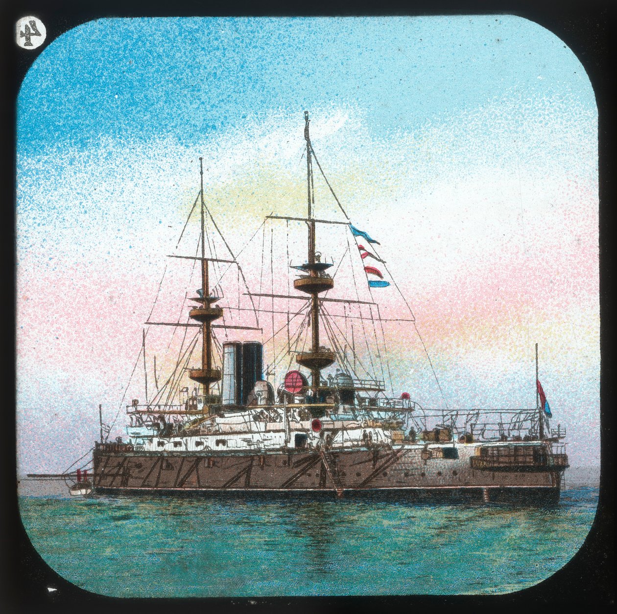 Et moderne slagskip -- H.M.S. Jupiter, ca 1900. av Unbekannt