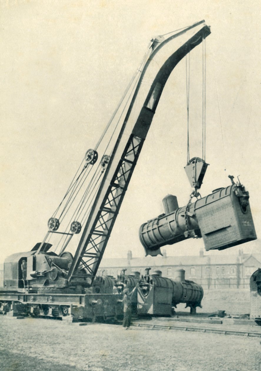 A Railway Traveling Crane, 1922. av Unbekannt