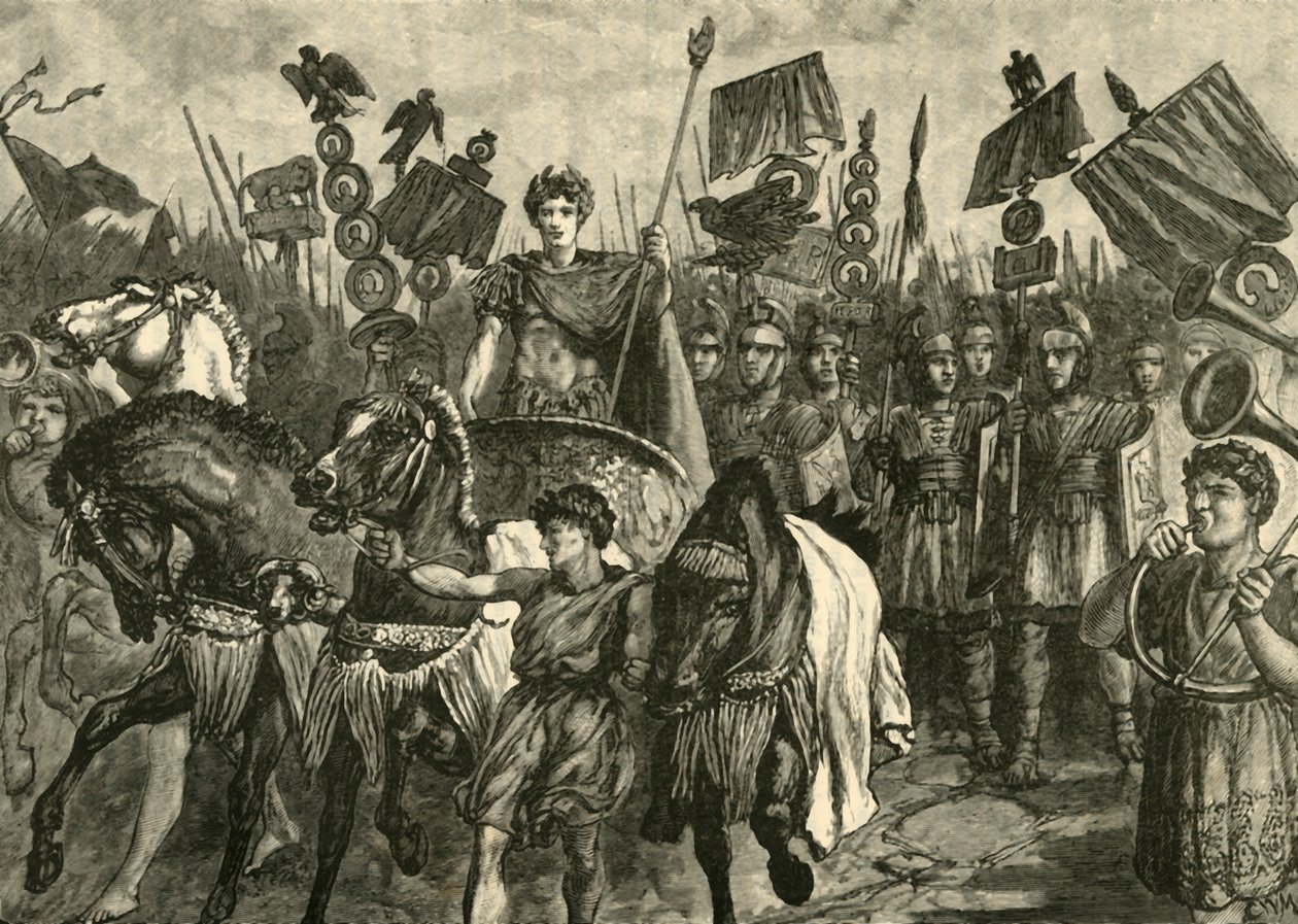 En romersk triumf, 1890. av Unbekannt