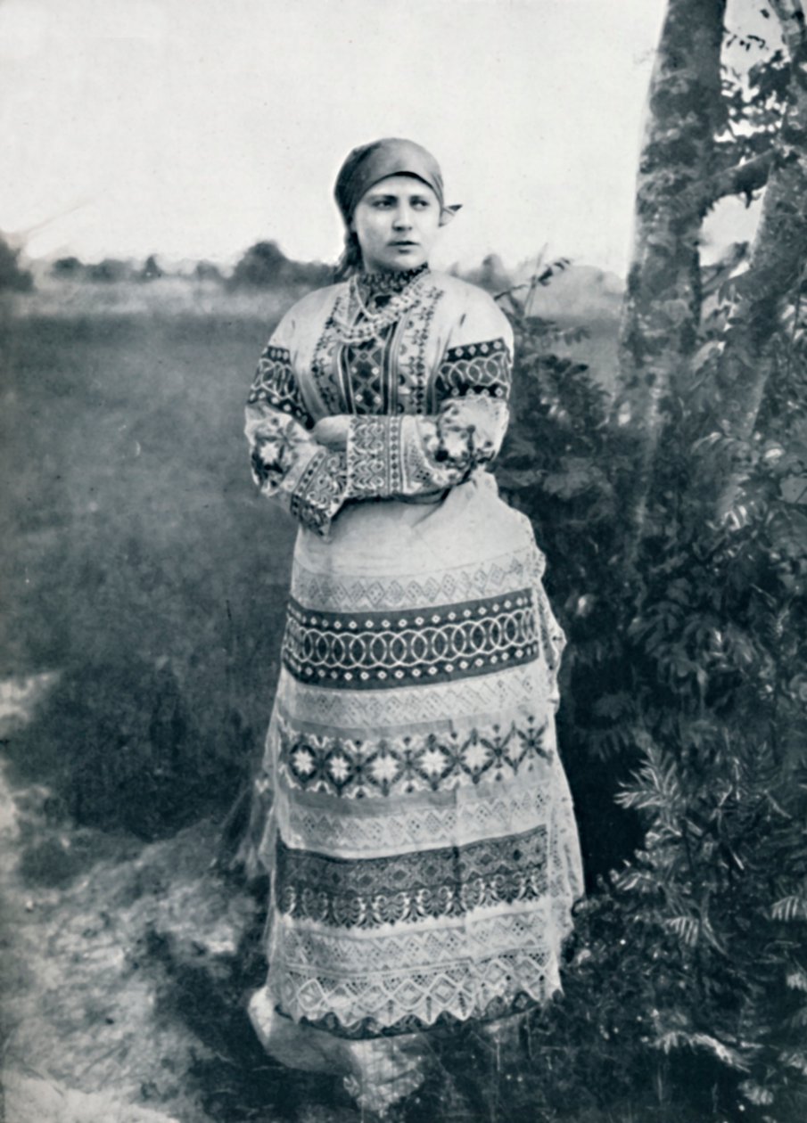 En russisk bonde i kostyme, 1912 av Unbekannt