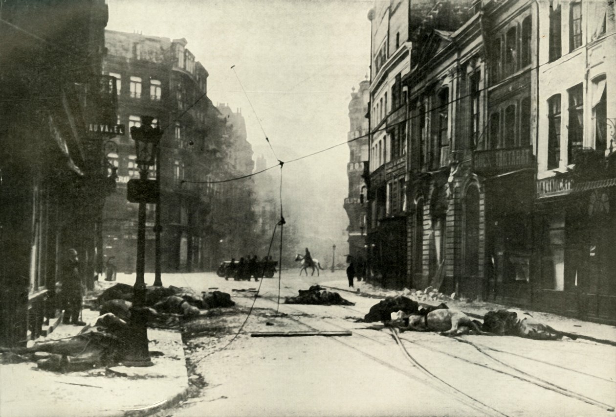 En gate i Lille, 1919. av Unbekannt
