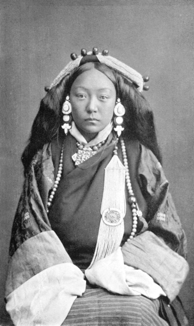 En tibetansk kvinne, c1910 av Unbekannt