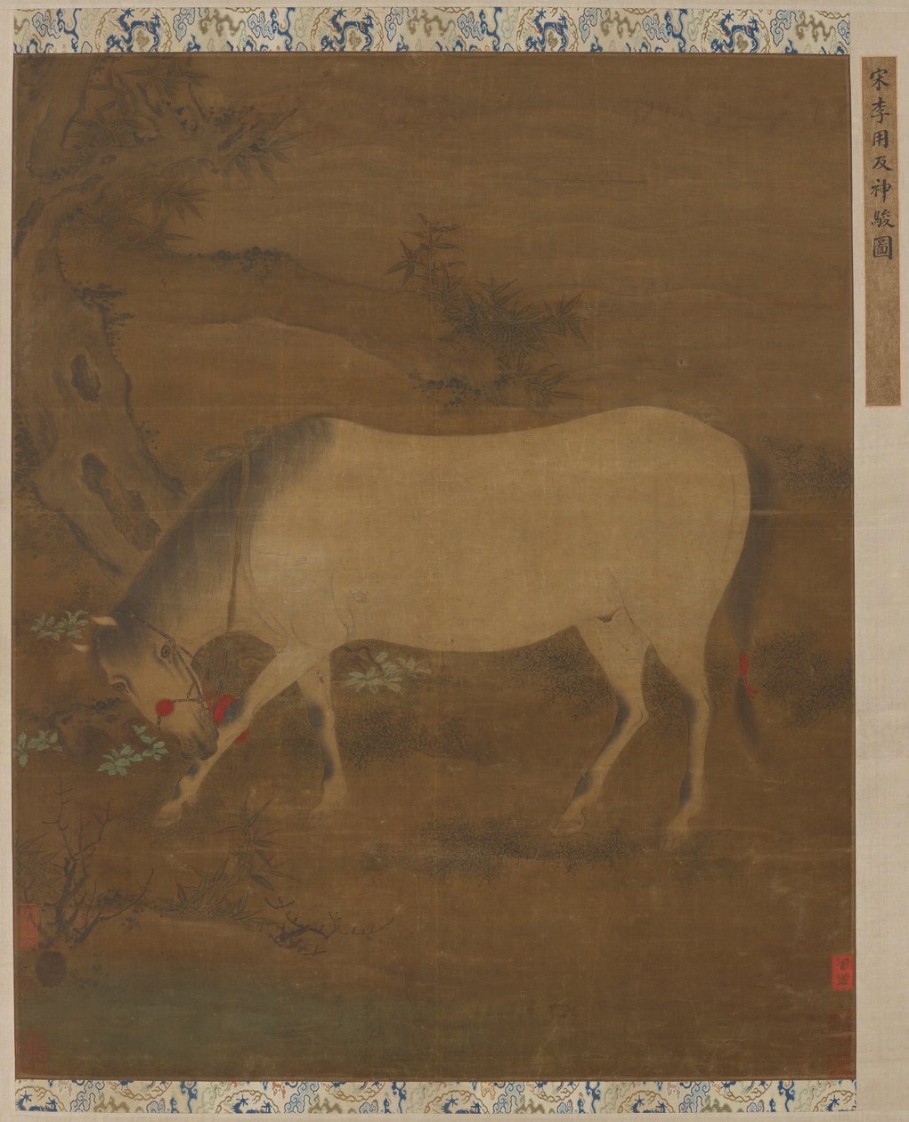 En hvit hest, Ming-dynastiet, 1300-1400-tallet. av Unbekannt