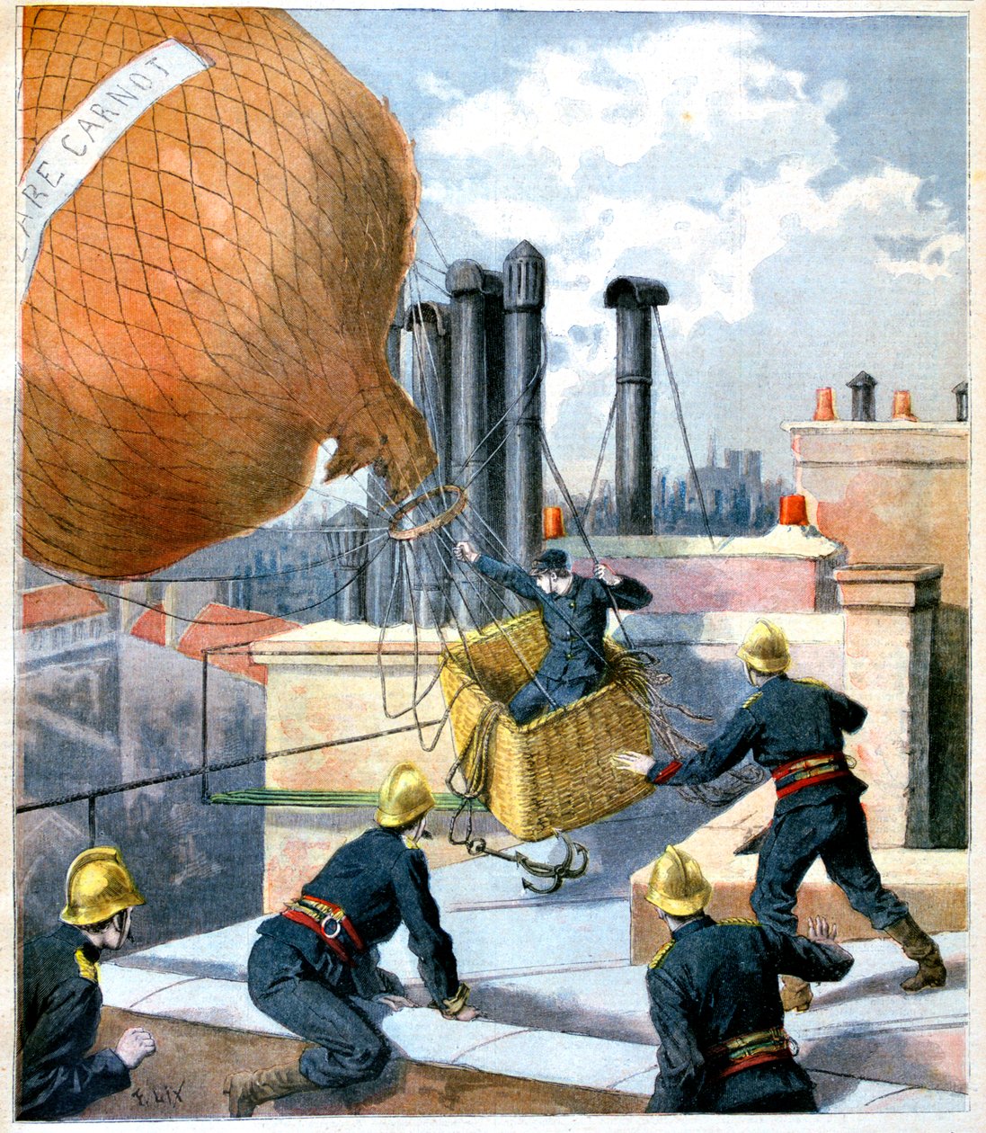 En ballong på et tak, 1894 av Unbekannt