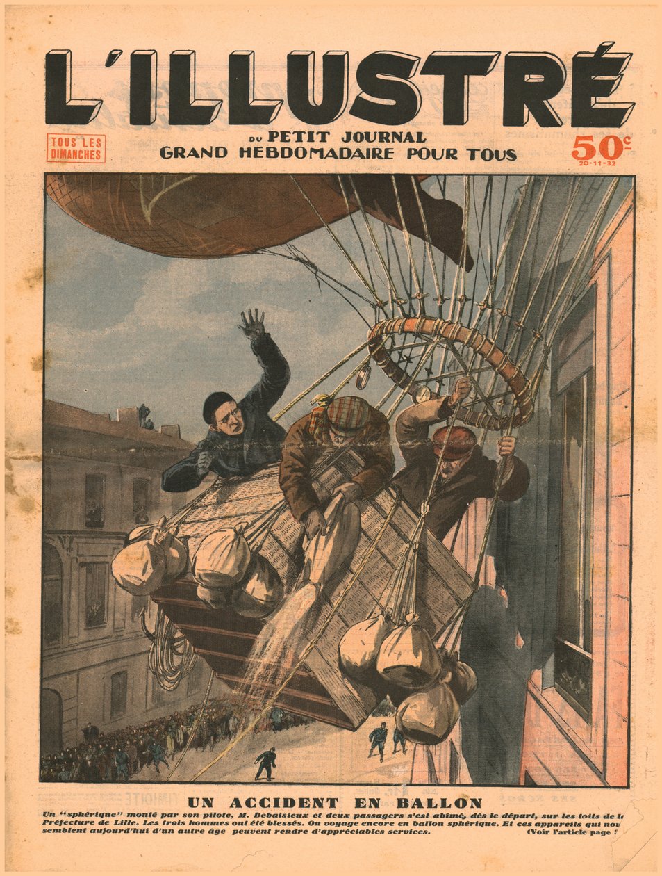 En ballongulykke, 1932. av Unbekannt