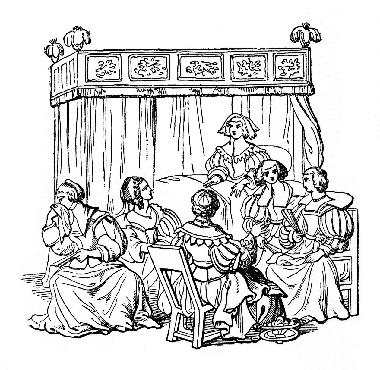 En soveromsfest, 1631, 1910 av Unbekannt