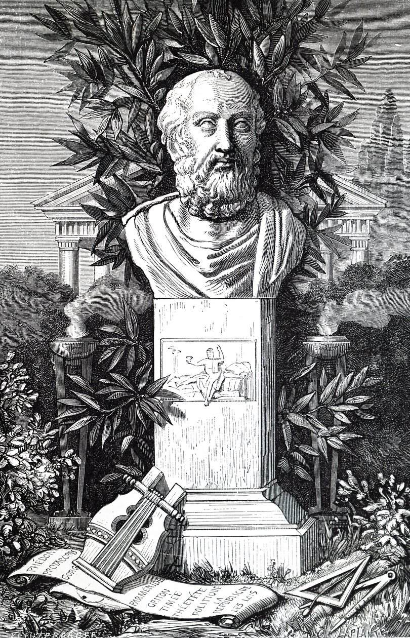 En byste av Platon. av Unbekannt