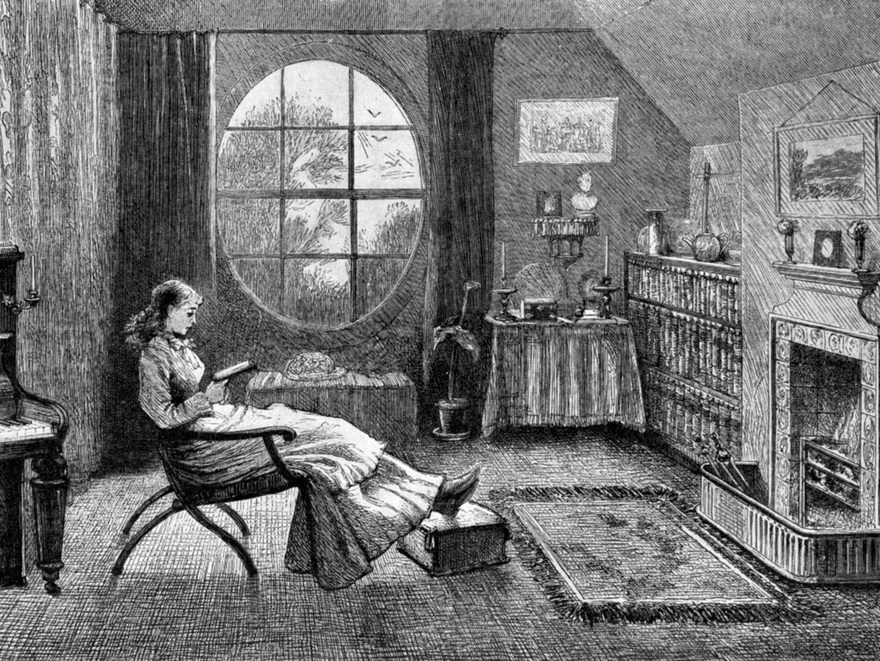 En kvinnelig student ved Cambridge University, 1873 1951 av Unbekannt