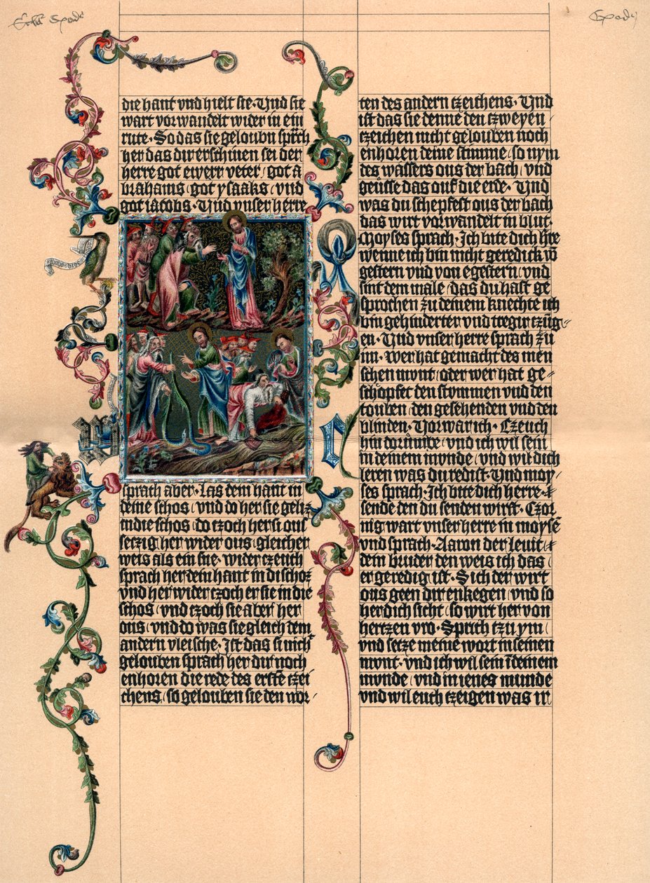 En side fra Wenzel Bible, c1400, 1903 av Unbekannt