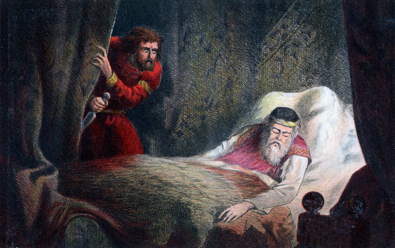 En scene fra Macbeth, c1600-tallet av Unbekannt