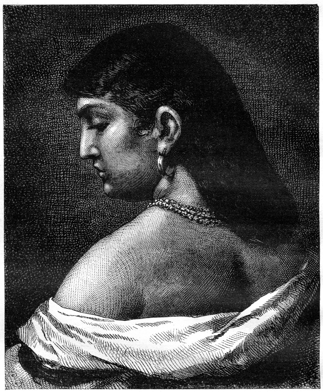 En kvinne fra Trastevere, Roma, Italia, 1800-tallet av Unbekannt