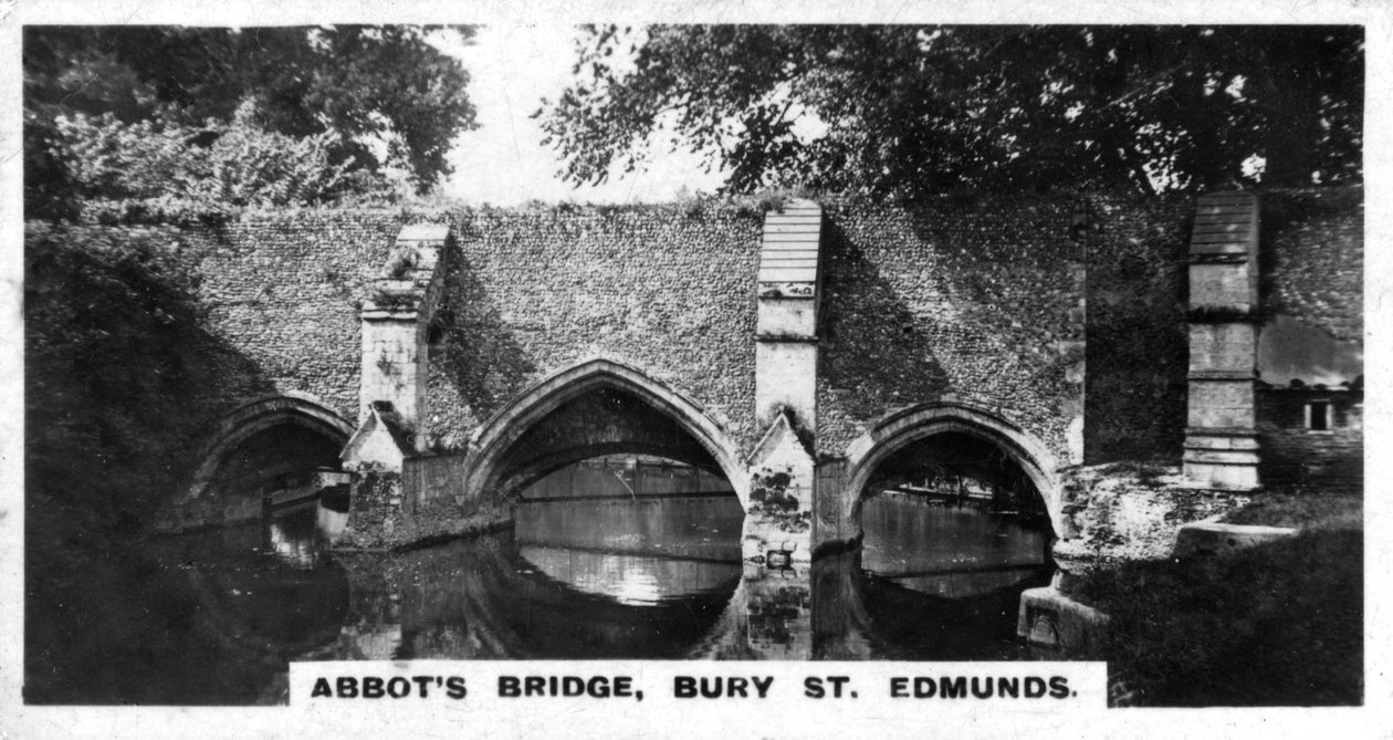 Abbots Bridge, Bury St Edmunds, Suffolk, ca 1920-tallet av Unbekannt