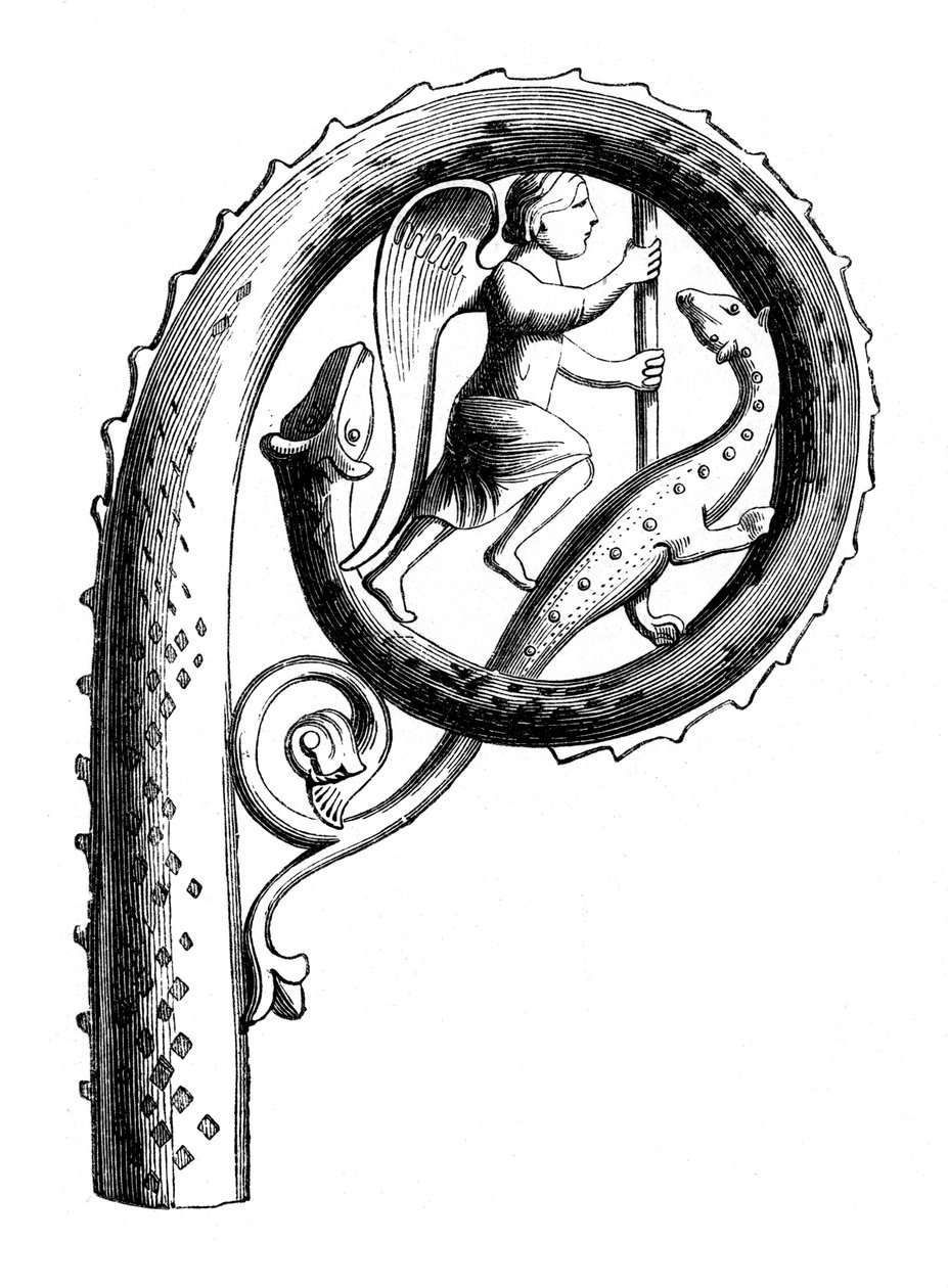 Abbots Crozier, 1200-tallet, 1870 av Unbekannt