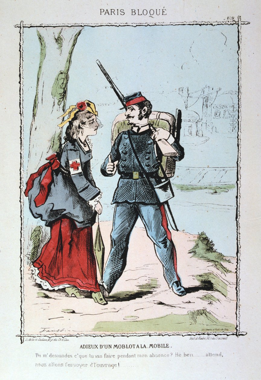 Farvel fra en moblot til mobilen, 1870-1871 av Unbekannt