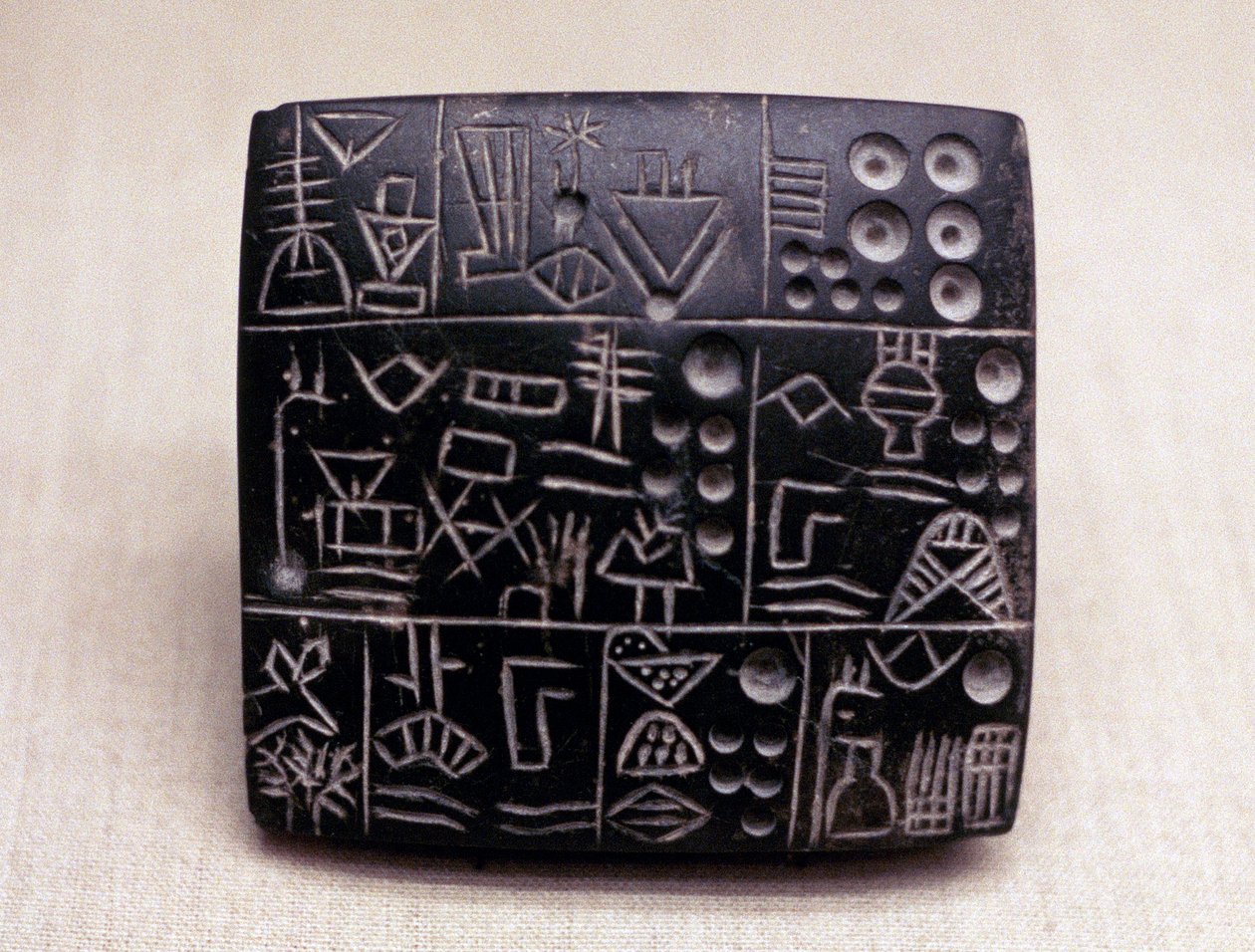 Administrativ leirtavle, Mesopotamia Sumerian, 3100-2900 f.Kr. av Unbekannt