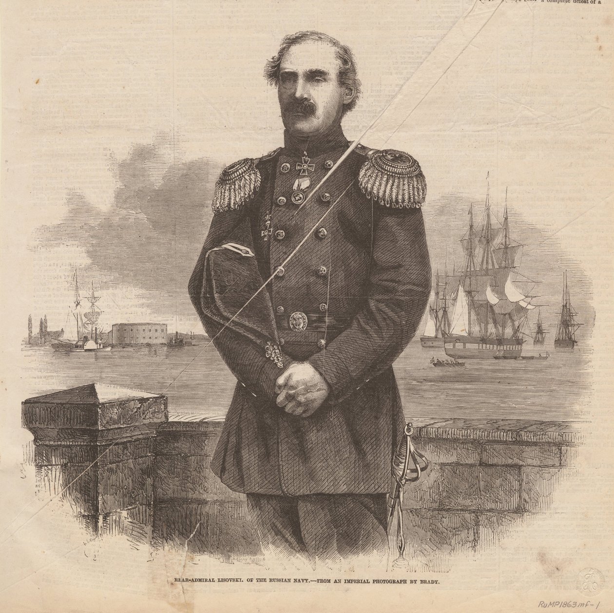 Admiral Stepan Stepanovich Lesovsky 1816-1866, 1863 av Unbekannt
