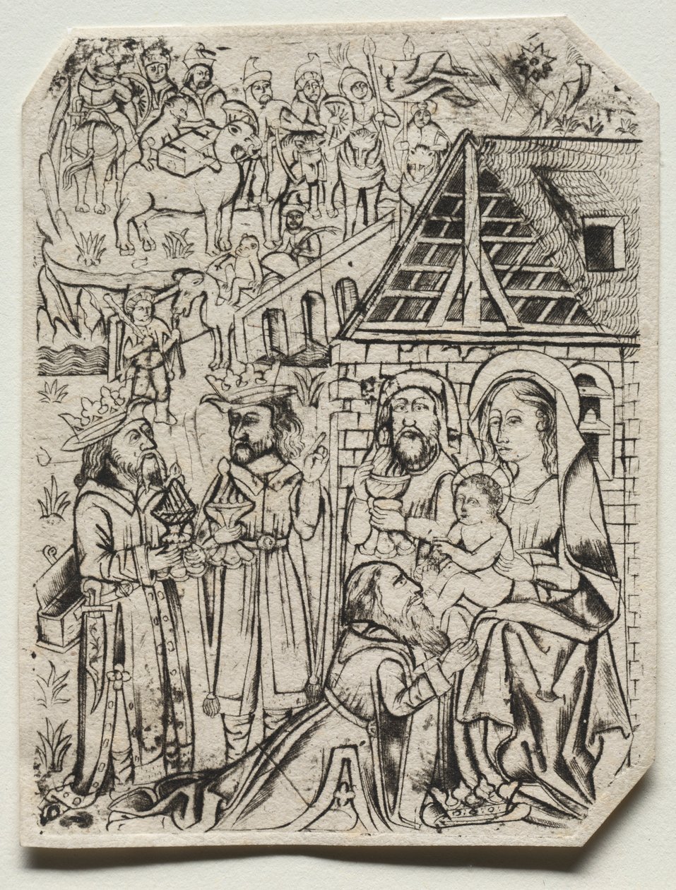 Tilbedelse av magi, 1400-tallet. av Unbekannt