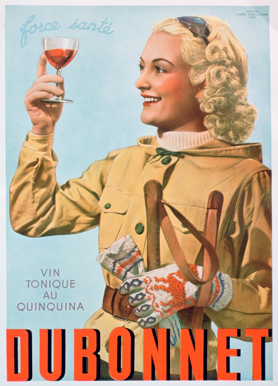 Annonse for Dubonnet tonic vin, 1938 av Unbekannt